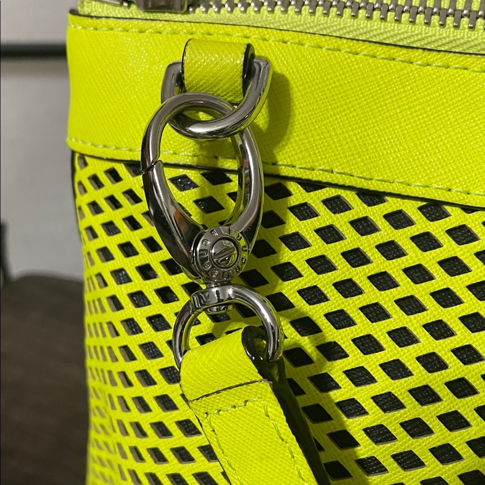 Henri Bendel Rare Neon Yellow Mesh Tote with Silver-Tone Charm - Picture 9 of 15